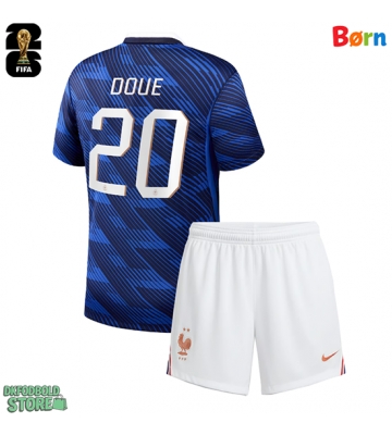 Frankrig Desire Doue #20 Replika Babytøj Hjemmebanesæt Børn VM 2026 Kortærmet (+ Korte bukser)